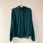 Jason Wu J Twist Neck Blouse in Evergreen Medium Photo 1