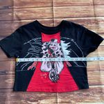 Disney Villains Cruella De Vil Women Short Sleeve Black Crop Top Size L Juniors Photo 3