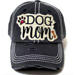 NEW NWT FUNKY JUNQUE Ballcap Dog Mom Bone Paw Patch Embroidery Hat Baseball Cap Gray Photo 0