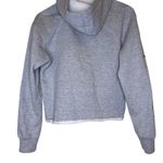 Champion  Gray Cropped Hoodie Sweatshirt Size M | Logo Sleeve Photo 1