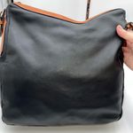 Ralph Lauren‎ Leather Farrington Hobo Shoulder Bag Black Photo 3