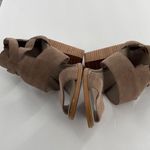 Hinge  size 7.5 taupe leather zipper back 4” heeled sandals. Photo 7
