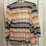 kim rogers  colorful thin lightweight cardigan. Size petite small Photo 2