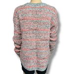 Aeropostale Womens Knit Sweater Pullover Slouch Striped Stretchy Pink Orange Lrg Photo 2
