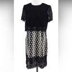 Anna Sui NWT 300$ size 6 embroidered eyelet geo dress designer fall knit lace Photo 2
