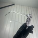 Retro Round Daisy Sunglasses with Lavender Lenses – White Floral Frame Photo 4