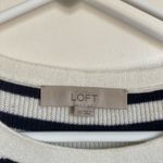 Loft 🌞 Black & White Striped Gray Colorblock Long Sleeve Sweater Photo 1