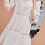 Listicle White Lace Trim Dress Photo 0