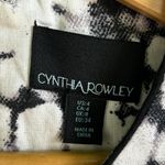 Cynthia Rowley Women’s Abstract Pattern Black White Lined Linen Dress Size 4 Photo 6