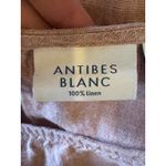 Antibes Blanc Dress Women Small Pink Linen Tassel Sleeve Shift Mini Lagenlook‎ Photo 7