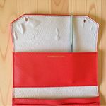 Anthropologie Coral Red Saffiano Travel Wallet | “Keep It Together” | Card Slots Photo 4