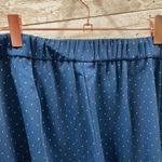J. Jill Womens XL *READ Pants Wide Leg Pull On Comfort Blue AOP White Polka Dots Photo 4