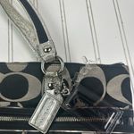 Coach Y2K Vintage Signature Tote Purse Black Silver Trim Photo 4