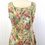 Laura Ashley VTG Womens US8 Floral Dress Spring Tulips 90s Preppy Coastal Brunch Photo 5