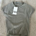 ZARA Knit Grey Tee Photo 0