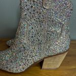 Betsey Johnson Betsey‎ Johnson Diva Rhinestone Western Boots Size 5 Ankle Sparkle Wedding NEW Photo 2
