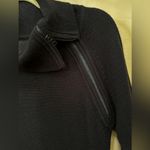 Calvin Klein asymetrical zipper high neck sweater dress, black, pull on Photo 4