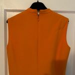 Tangerine Authentic Valentino  orange Crepe Dress Size 6 Lined, Pockets New Wi… Photo 9