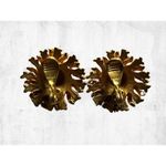 Monet Earrings Gold/Grey Tone Clip On Black Enamel Signed Lot Two Pair Vintage Gold Photo 2