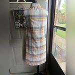 Vintage Komar Leisurely Living sleeveless plaid zip shift dress, size small Blue Photo 6