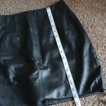 Tannery west women’s black leather midi skirt zip up back size 6 Photo 4