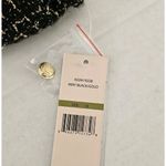 Nanette Lepore Black And Gold Tweed Blazer Faux Leather Piping Size 14 Jacket Photo 10