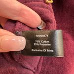 Boston Proper  Sporty Burgundy & Pink Velour Zipper Track Jacket Size Small S Photo 6