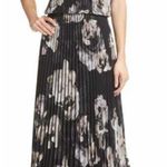 XScape  Pleated Floral Lace Back Maxi Dress Black 2‎ Photo 0