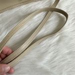 Anne Shaughnessy Genuine Leather Beige Twist Lock Crossbody Bag Photo 6