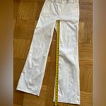 CELINE NWOT Phoebe Philo White Cotton Straight Leg Pants, Sz 34 Photo 10