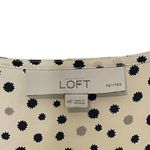 Ann Taylor LOFT Petites Sleeveless Top Size MP Light Yellow Black Gray Splotches Photo 6