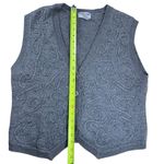Alfred Dunner Vintage  Chunky Knit Button Down Sweater Vest Size Petite Photo 5