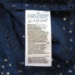 NWT GAP x Doen Gingham Eyelet Shirt in Medium Indigo Blue Cotton Blouse M Photo 4