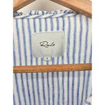 Rails  Womens Blue White Stripe Linen Blend Peasant Blouse Tunic Top Size Small Photo 2