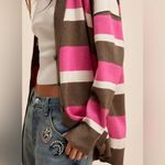 Free People #271 NWT League Of Her Own Cardigan in Aurora Pinecone Combo Photo 1
