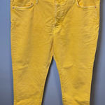 Mother 'the Scrapper Cuff Ankle Fray' Jeans Gold Size 32 Photo 0