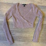 Forever 21 Purple Cropped Wrap Sweater Photo 1