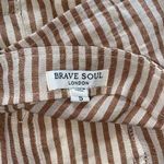 Brave Soul  Striped/Button Through Crop Top Photo 4