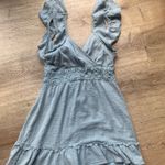 Altar'd State Altar’d State Boho Ruffle Mini Dress Light Blue Smocked Waist Size S Photo 0