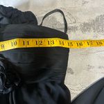 Bill Levkoff  Black One-Shoulder Gown with Floral Accent Photo 9