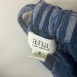 a.n.a Blue Striped Sleeveless Cutout Blouse Photo 1