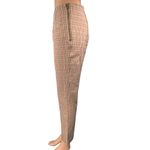 Anthropologie  Essential Slim Tan Pink Plaid Checkered High Waist Trouser Pants 6 Photo 1