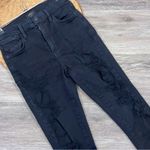 AGOLDE ‎ Sophie high rise skinny jeans black distressed Photo 2