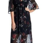 Wild Pearl Whimsigoth Witchcore Eyeshadow Floral Dress Size Large Bell Sleeves Dark Fairy Photo 0