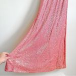 Mac Duggal Ieena for  26945 Barbie Pink Plunging Neckline Sequin Dress sz 0 Photo 7