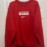 Vintage 80s 90s Flame 🔥 Vintage Sweatshirt Red White UNISEX Size M Photo 0