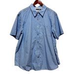 Cabin creek Womens Button Top 2X Blue Polka Dot Cotton Casual Travel Cruisewear Photo 0