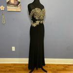 Cachet Black and Gold Embellished Women’s Dress Size 2 Photo 5