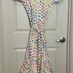 Color Me Courtney Long Short Sleeve Dress White w/polkadots Size 4 Photo 2