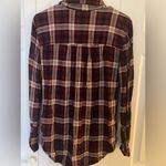 American Eagle  Outfitters AE Red Plaid Flannel Tunic Top, Size Small Photo 9